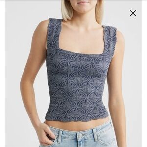 Free People Intimately Love Letter Camisole Tank Women's Xs Small Blue